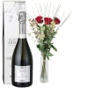 Media 1 - 3 Red Roses with greenery and Prosecco Albino Armani DOC (75 cl)