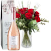 Media 1 - 12 Red Roses with greenery with Prosecco Rosé Albino Armani DOC (75 cl)