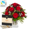 Media 1 - I Love You avec roses de Fairtrade Max Havelaar avec gaufrettes Gottlieber Hüppen