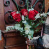 Media 5 - 5 rose rosse Fairtrade Max Havelaar con verde