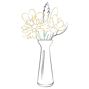 Media 1 - Arrangement of cut flowers