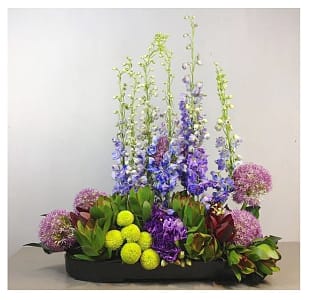 Media 1 - Arrangement of Cut Flowers mauve and purple