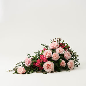 Media 1 - Low Funeral Arrangement in pink