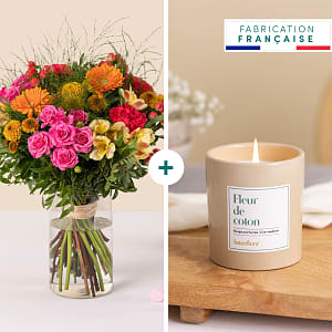 Media 1 - Colorful bouquet and candle - Tutti frutti