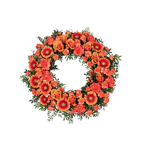 Media 1 - Funeral Wreath Warm w ribbon 248046