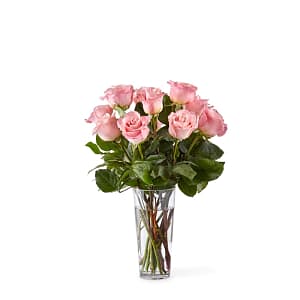 Media 1 - 12 Long Stem Pink Rose Bouquet
