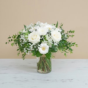Media 1 - Funeral bouquet with roses and gerberas