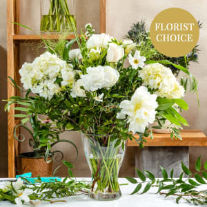 White florist\'s fantasy bouquet