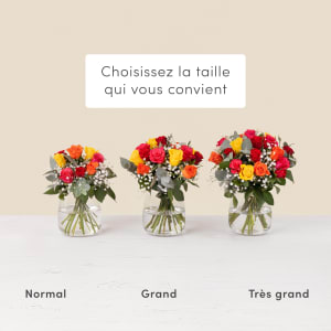 Media 4 - Multicolored roses and candle