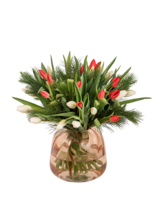 Christmas Tulips with Pine Large 920001