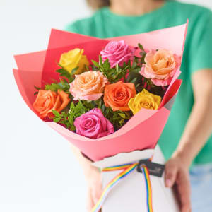 A Rainbow of Roses Gift Box.