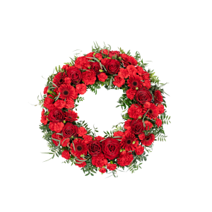 Funeral Wreath Red W ribbon 248037