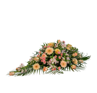 Funeral Spray Pastels w ribbon 248030