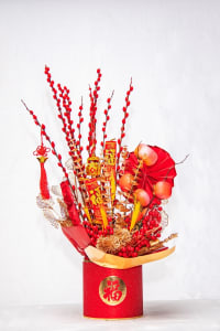 Red Harmony Blossom Box Chinese New Year