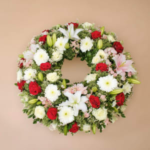 White Premium funeral wreath