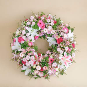 Pink Funeral Wreath