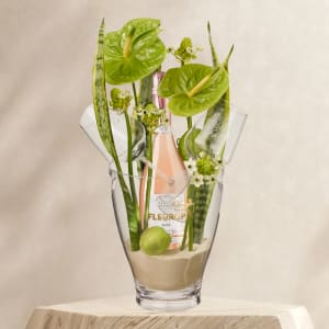 Fleurop Eiskühler «Exotic» mit Prosecco Rosé Albino Armani DOC (75 cl) und zwei Connaisseur-Gläsern