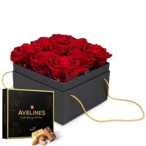 Blumenbox Blumenbox «Paris» (15 cm) mit Avelines Pralinés von Maestrani