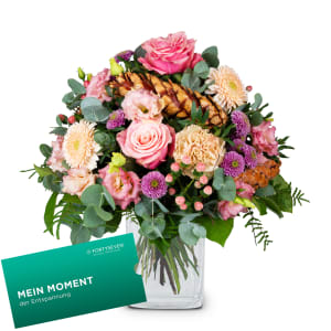 Blumenstrauss «Zarter Winter» mit Geschenkkarte CHF 100.- der Wellness-Therme  FORTYSEVEN