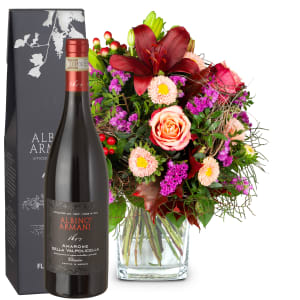 Media 1 - Blumenstrauss des Monats «Oktober» mit Amarone Albino Armani DOCG (75 cl)