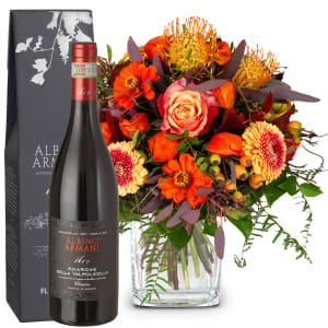 Media 1 - Blumenstrauss «Spirit of Indian Summer» mit Amarone Albino Armani  DOCG (75 cl)