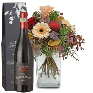 Blumenstrauss des Monats «Dezember» mit Amarone Albino Armani DOCG (75 cl)