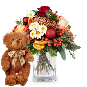 Blumenstrauss «Märchenwald» mit Teddybär