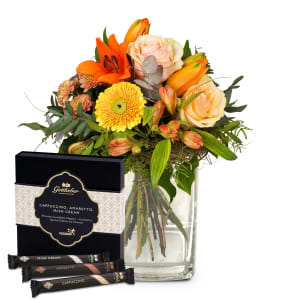 Blumenstrauss «Wonderful Day mit Lilie» und Gottlieber Hüppen «Special Edition for Fleurop»