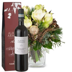 Blumenstrauss «Winterwunder» mit Ripasso Albino Armani DOC (75 cl)