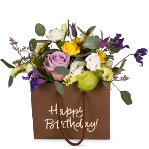 Media 6 - Blumentasche «Happy Birthday» - in frischen Farben