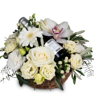 Blumengesteck «Himmlische Kombination» mit Prosecco Albino Armani DOC (20 cl)