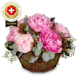 Schweizer Blumengesteck «Pfingschtrose-Traum»