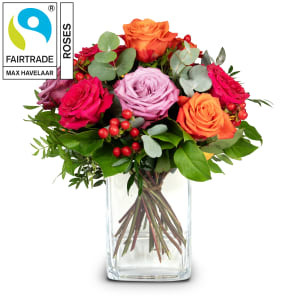 Blumenstrauss «Color Dream» mit Fairtrade-Rosen Max Havelaar
