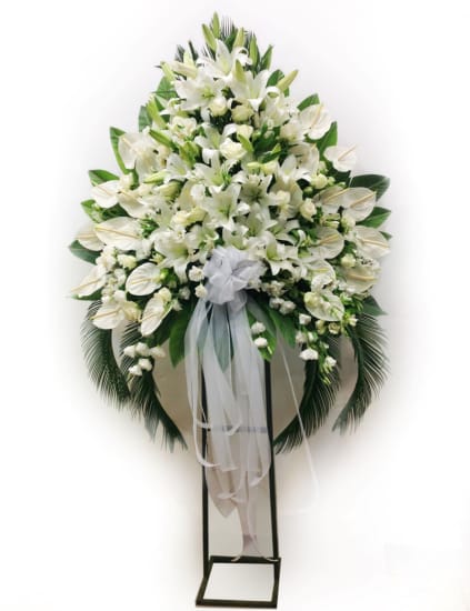 Standing Spray with Ribbon