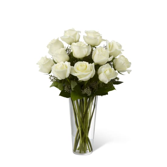 The White Rose Bouquet by FTD - VASE INCLUDED