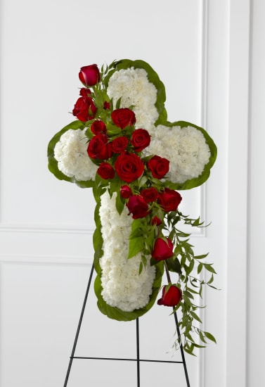 Floral Cross Easel