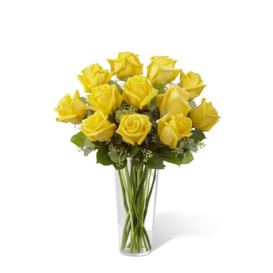 The Yellow Rose Bouquet by FTD VASE INCLUDED