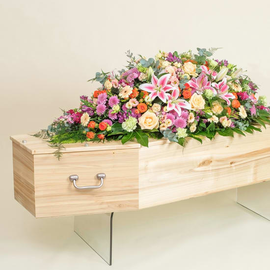 Multicoloured premium funeral composition