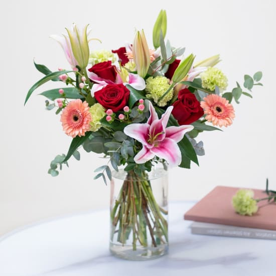 Bouquet of Roses with Lilies