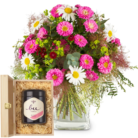 Bouquet D Ete Naturel Avec Du Miel De Fleurs Suisse Commander Ici Livraison Encore Aujourd Hui