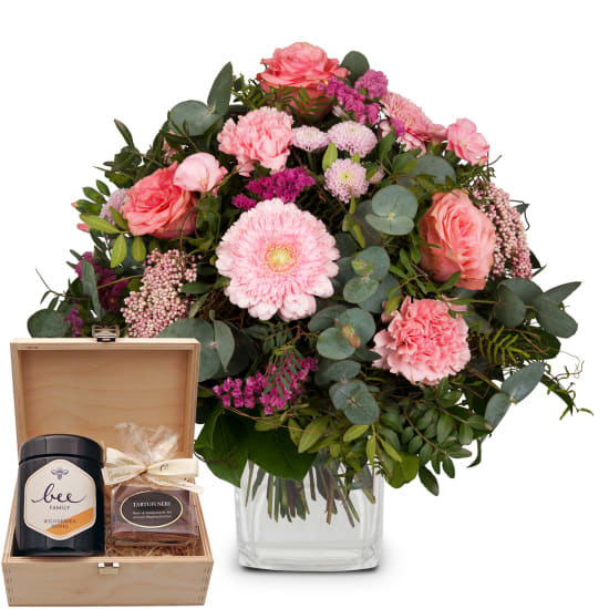 Contes roses avec coffret cadeau Honey & Sweet de Bee-Family & Gottlieber