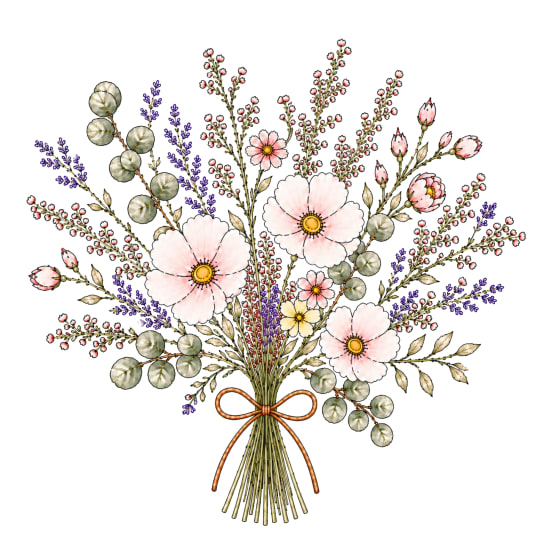 Meadow bouquet «Airy & Light» in pastel tones