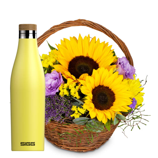 Power of Summer with SIGG water bottle Meridian Ultra Lemon 0.5L