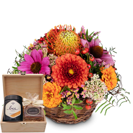 Touch of Indian Summer with Honey & Sweet gift box from Bee-Family & Gottlieber