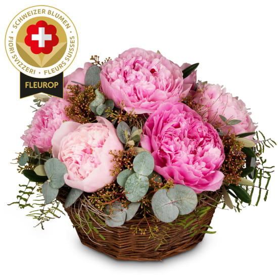 Schweizer Blumengesteck «Pfingschtrose-Traum»
