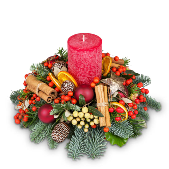 Festliches Kerzenarrangement