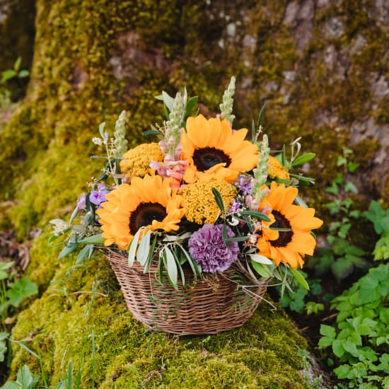 Arrangement floral «Réconfort plein de lumière» (pour le cimetière)