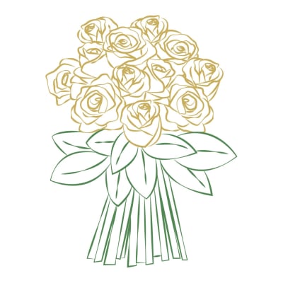 12 roses short stemmed