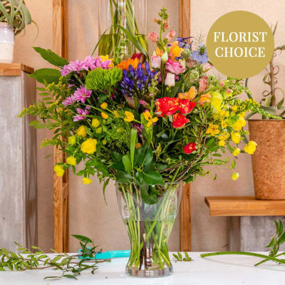 Colorful florist\'s fantasy bouquet