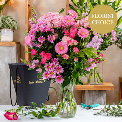 Pink florist\'s fantasy bouquet